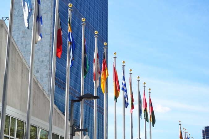 Flags at UN