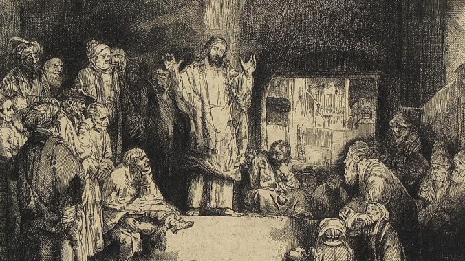 Jesus Preaching Inside